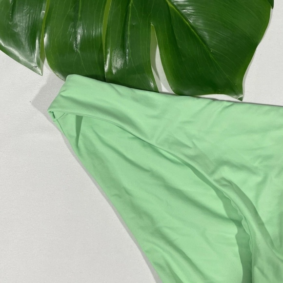 NEW BECCA [‎ Large ] Shirred Color Code Hipster Bikini Bottoms in Mint - Picture 4 of 11